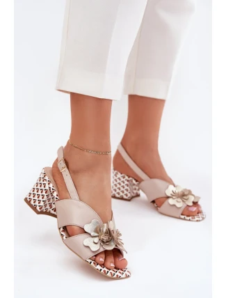 Sandále na podpätku model 214982 Krok vo veľkom štýle