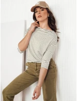 Dámska pruhovaná blúzka APRICALE white FashionStreet RY2480 Dámska pruhovaná blúzka APRICALE white FashionStreet RY2480