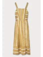 Horčicovej bavlnené šaty (345ART)