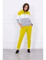 Farebná pruhovaná sada kiwi+biela