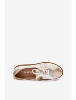 Kožené dámske barefoot topánky Zazoo N1341 white and gold Kožené dámske barefoot topánky Zazoo N1341 white and gold