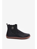 Dámske kožené poltopánky typu barefoot na zips, čierne, Altie