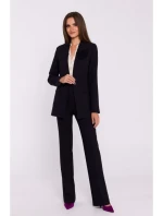 S370 Kvetinová bunda - čierna