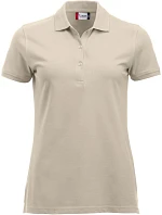 Clique Classic Marion S/S Dámske piqué polo z hrubej bavlny 67.8246 svetlo khaki Clique Classic Marion S/S Dámske piqué polo z hrubej bavlny 67.8246 svetlo khaki