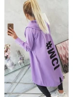 Fialová bunda s potlačou Fialová bunda s potlačou