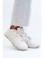 Sneakersy Damskie Z Eko Skóry Białe Berilla