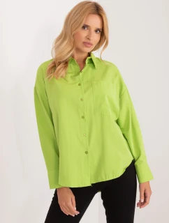 Košeľa BA KS 0274.47 limetkovo zelená