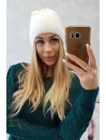 Fleecová čiapka Anna K238 biela