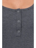 Šaty s gombíkovým výstrihom v grafitovej farbe Šaty s gombíkovým výstrihom v grafitovej farbe