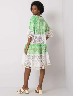 Šaty DHJ SK 13567.41P biela zelená