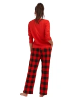 Dámske pyžamo 165/031 červená s medvedíkom - Karol