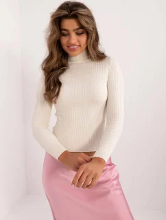 Dámsky krémový sveter s rolákom (1909)