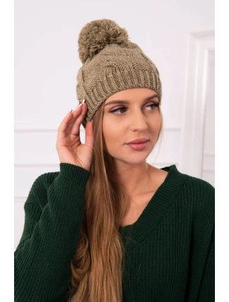 Fleecová čiapka Stefania K278 light khaki