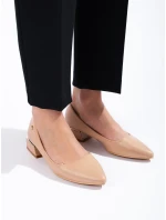 Jedinečné dámske baleríny hnedé bez podpätku Jedinečné dámske baleríny hnedé bez podpätku