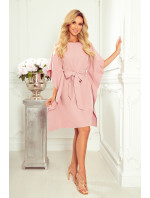 SOFIA - Dámske motýlikové šaty vo špinavo ružovej farbe 287-11