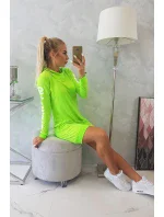 Biele zelené neónové šaty