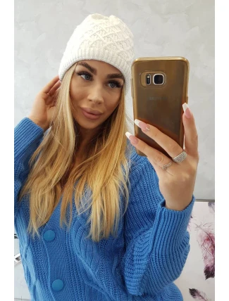 Fleecová čiapka K204 biela