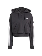 Dámska mikina adidas Essentials French Terry Quarter-Zip Hoodie black JN1956