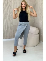 Punto Milano Zimné nohavice s ozdobným zipsom sivé Punto Milano Zimné nohavice s ozdobným zipsom sivé