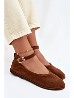 Baleríny z prírodného semišu Big Star TT274211 Camel Baleríny z prírodného semišu Big Star TT274211 Camel