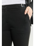 Monnari Elegantné nohavice Dámske nohavice s bodkami Multi Black