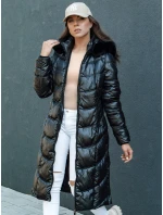 Dámska prešívaná zimná bunda CRYSTAL s kapucňou čierna FashionStreet TY4502 Dámska prešívaná zimná bunda CRYSTAL s kapucňou čierna FashionStreet TY4502