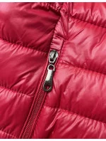 Červená prešívaná vesta s kapucňou (16M9138-270)