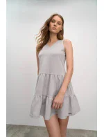 Vamp - Pohodlné jednofarebné dámske šaty 16173 - Vamp