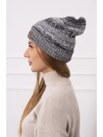 Čiapka s fleecom Patrycja K254 čierna+sivá Čiapka s fleecom Patrycja K254 čierna+sivá