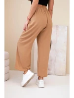 Široké nohavice camel