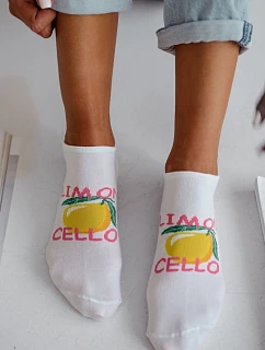Biele členkové ponožky LIMONCELLO
