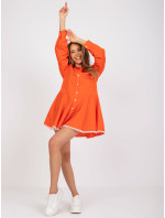 Oranžové košeľové šaty so zapínaním na gombíky Adrianna