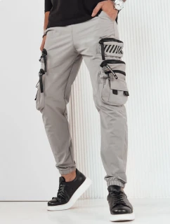 Pánske bojové nohavice šedé FashionStreet UX4159