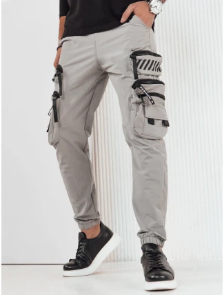 Pánske bojové nohavice šedé FashionStreet UX4159