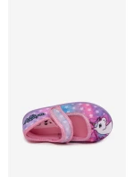 Balerínky Pantofle Pro Dívky Na suchý zip UNICORN Růžové Silviera