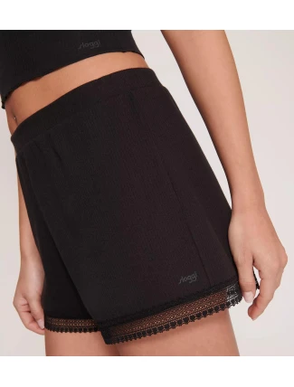 sloggi GO rebrované krátke nohavice - BLACK - SLOGGI BLACK - SLOGGI