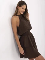 Šaty MI SK 92166.71P tmavohnedé