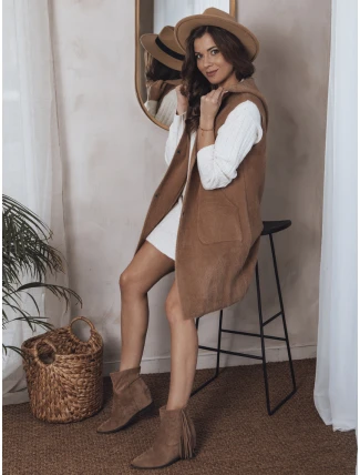 Dámska vesta ARTEMI camel FashionStreet TY4104 Dámska vesta ARTEMI camel FashionStreet TY4104