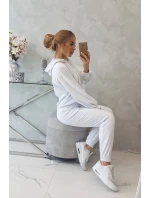 Súprava mikiny s kapucňou biela