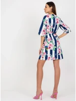 Dámske šaty LK SK 507506.84P biela a tmavo modrá - FPrice