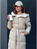 Dámsky prešívaný kabát CLOUTIQUE beige FashionStreet TY4372