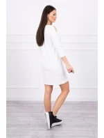 Šaty s potlačou košíka ecru