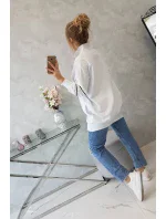 Mikina so zipsom a vreckami biela