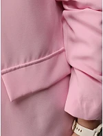 Klasické dámske sako s nabranými rukávmi, ružové, FashionStreet PY0150 Klasické dámske sako s nabranými rukávmi, ružové, FashionStreet PY0150