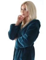 Dámsky župan Siena s kapucňou 3156 petrol - Vestis