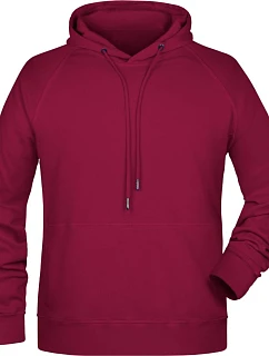 Daiber 8024 Pánska mikina s kapucňou a raglánovými rukávmi 02.8024 wine