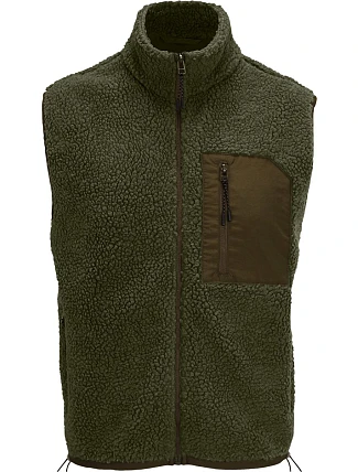 SOL'S Fury Bodywarmer Fleecová vesta Sherpa 25.4041 armádna/tmavoarmádna SOL'S Fury Bodywarmer Fleecová vesta Sherpa 25.4041 armádna/tmavoarmádna