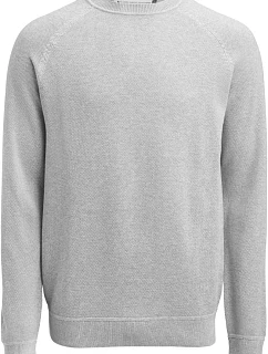 James Harvest Ashland Casual Sweater Pánsky pletený sveter „Casual“ 62.2516 šedá melírovaná