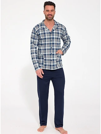 Pyžamo Cornette 114/85 dĺžka/rukávy 3XL–5XL, na zips
