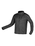 Bluza rozpinana OUTDOOR, pique, szara, rozmiar XL